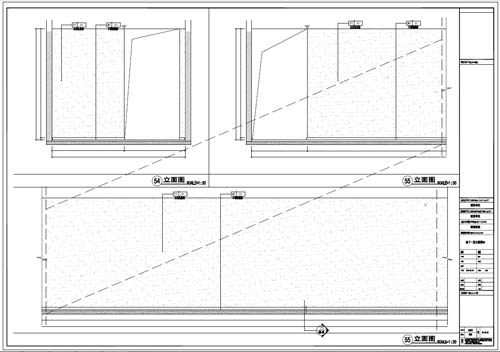 商場深化設計施工圖負一層立面圖54-55