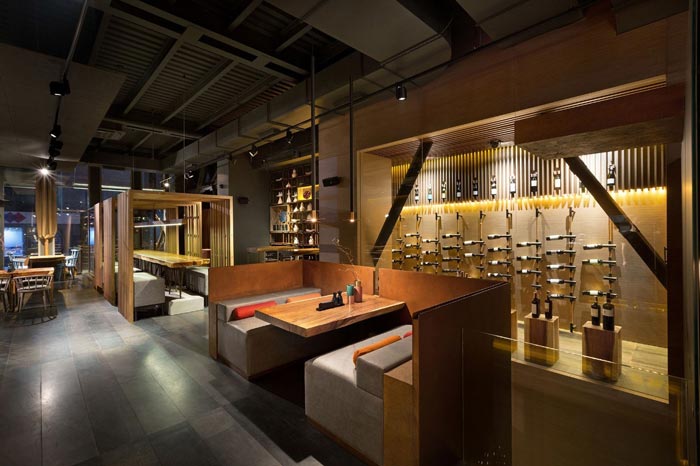 2000平方餐廳休息區域過道設計效果圖