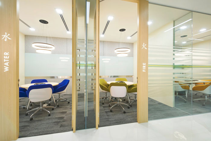 金融理財公司辦公室接待區域裝修設計案例效果圖