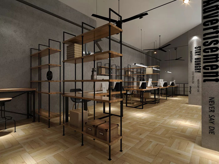 loft風(fēng)格辦公室辦公區(qū)裝修設(shè)計效果圖