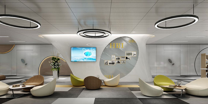 辦公室總部接待區(qū)裝修設(shè)計效果圖