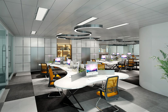 辦公室總部辦公區(qū)裝修設(shè)計效果圖