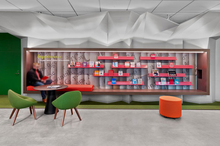 網絡公司辦公室閱讀區裝修設計效果圖