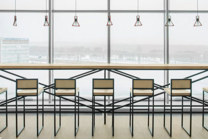 通信公司辦公室吧臺裝修設計效果圖