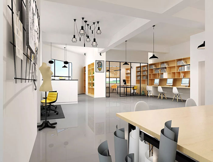 簡單辦公室過道裝修設計效果圖