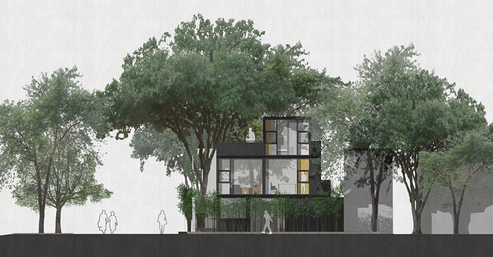 家庭辦公室裝修設計立面圖