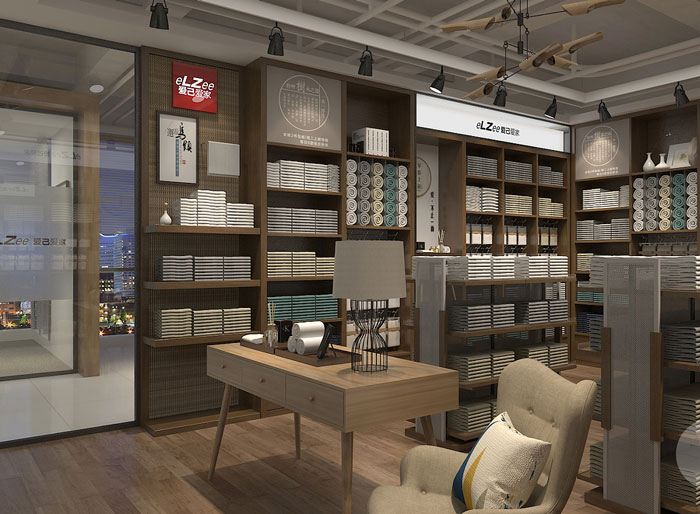 日式辦公室展廳裝修設計效果圖
