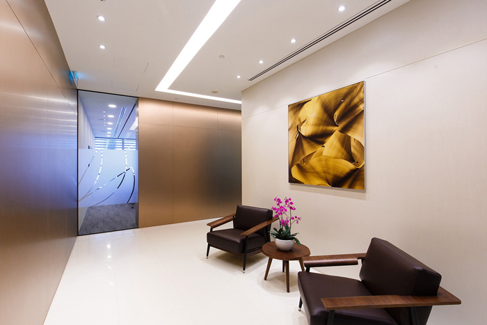 環保辦公室進門區裝修設計效果圖