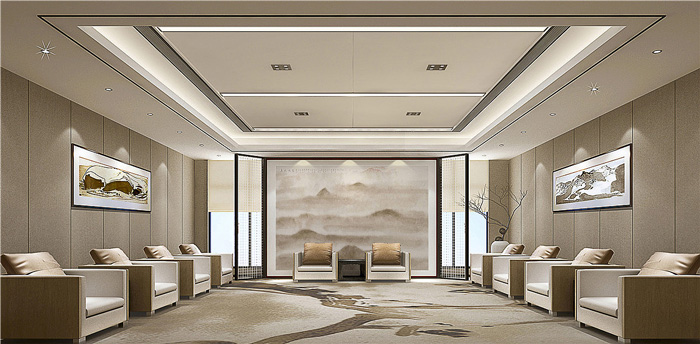 寫字樓接待室裝修設(shè)計效果圖