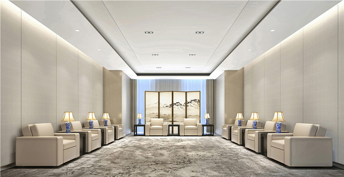 寫字樓接待室裝修設(shè)計效果圖
