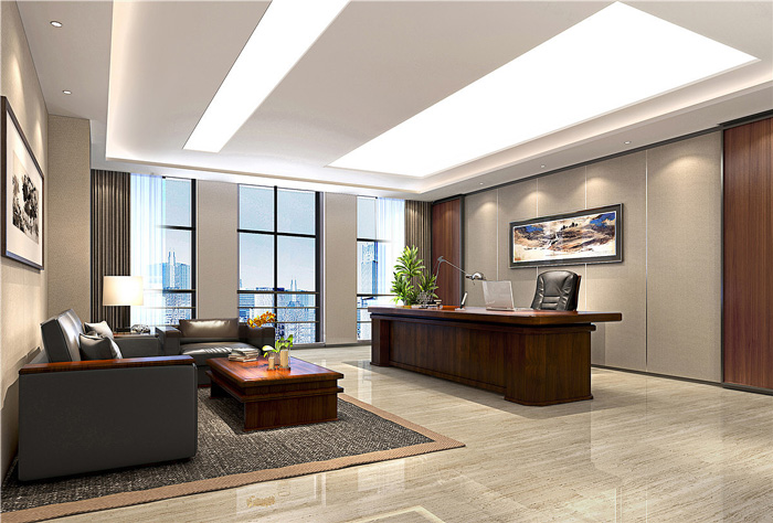 寫字樓總經(jīng)理辦公室裝修設(shè)計效果圖