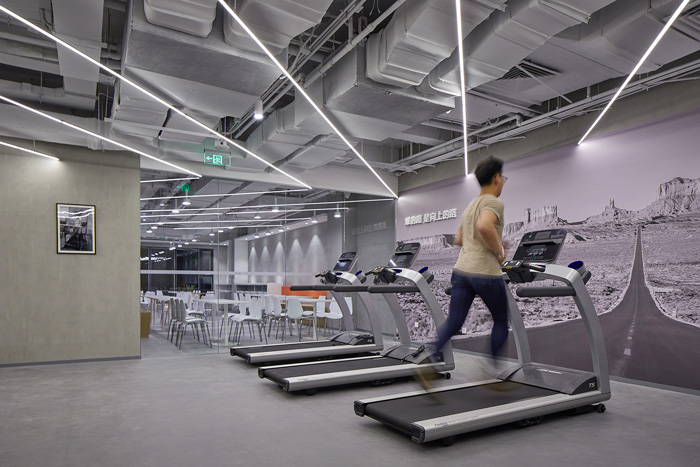 科技辦公樓健身區裝修設計效果圖