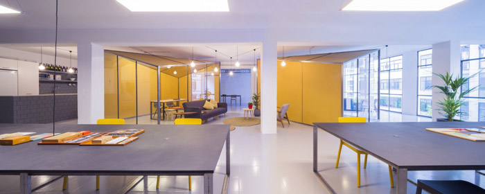 開放式辦公空間辦公區裝修效果圖