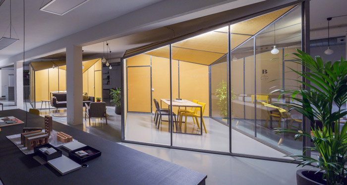 開放式辦公空間交流區裝修效果圖