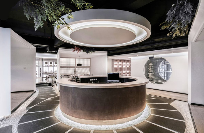 茶業(yè)公司辦公室前臺裝修設(shè)計(jì)方案