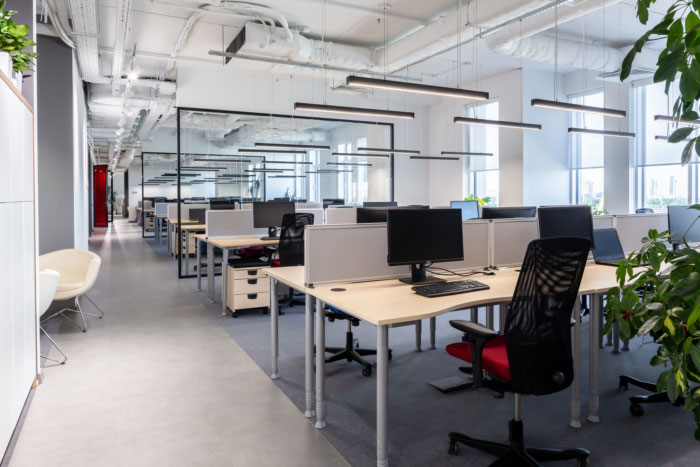 納維亞風(fēng)格辦公室辦公區(qū)裝修設(shè)計(jì)效果圖