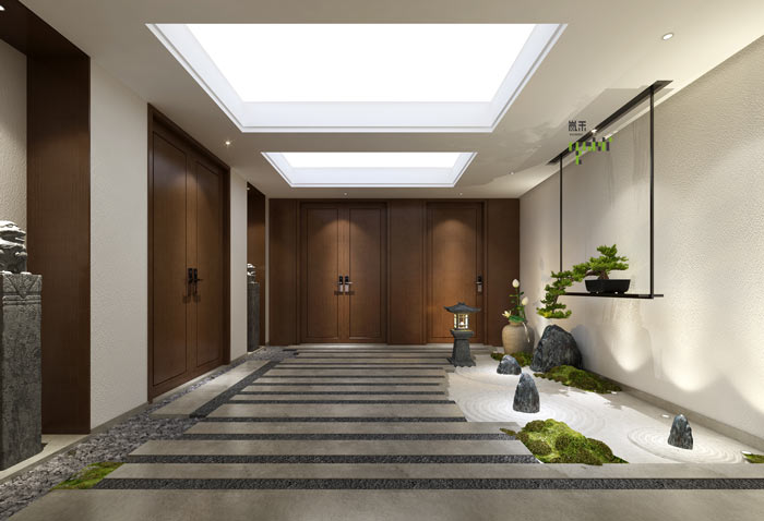 杭州科技公司辦公室中庭裝修設計效果圖