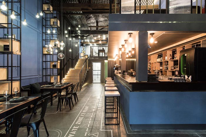 233平方工業(yè)風酒吧吧臺設(shè)計方案