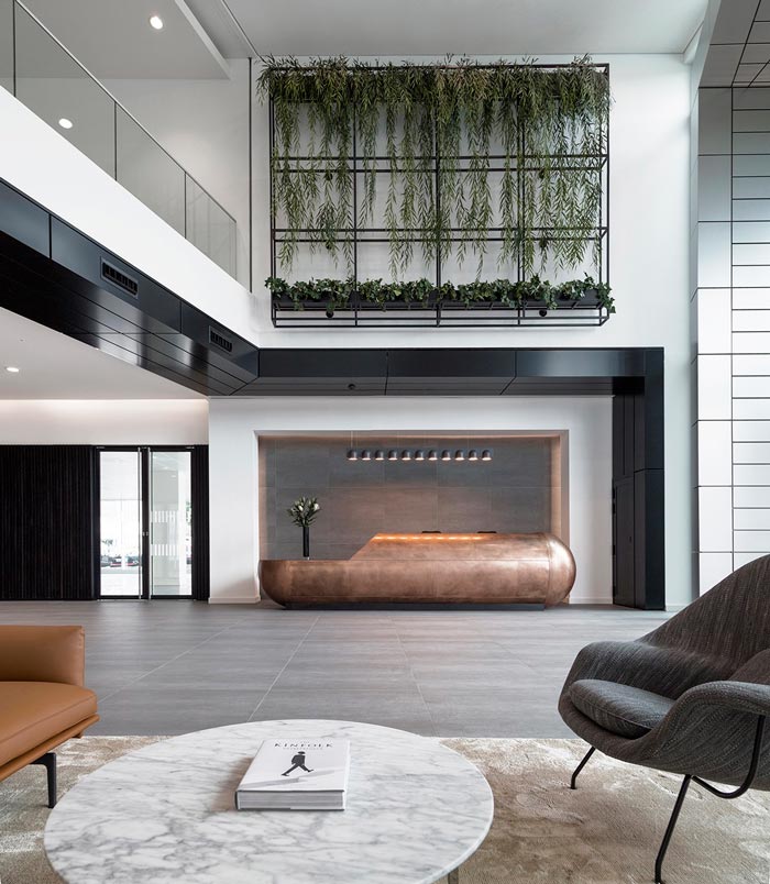 商業(yè)園辦公室前臺(tái)裝修設(shè)計(jì)效果圖